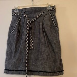 Anthropologie belted pencil skirt with pockets